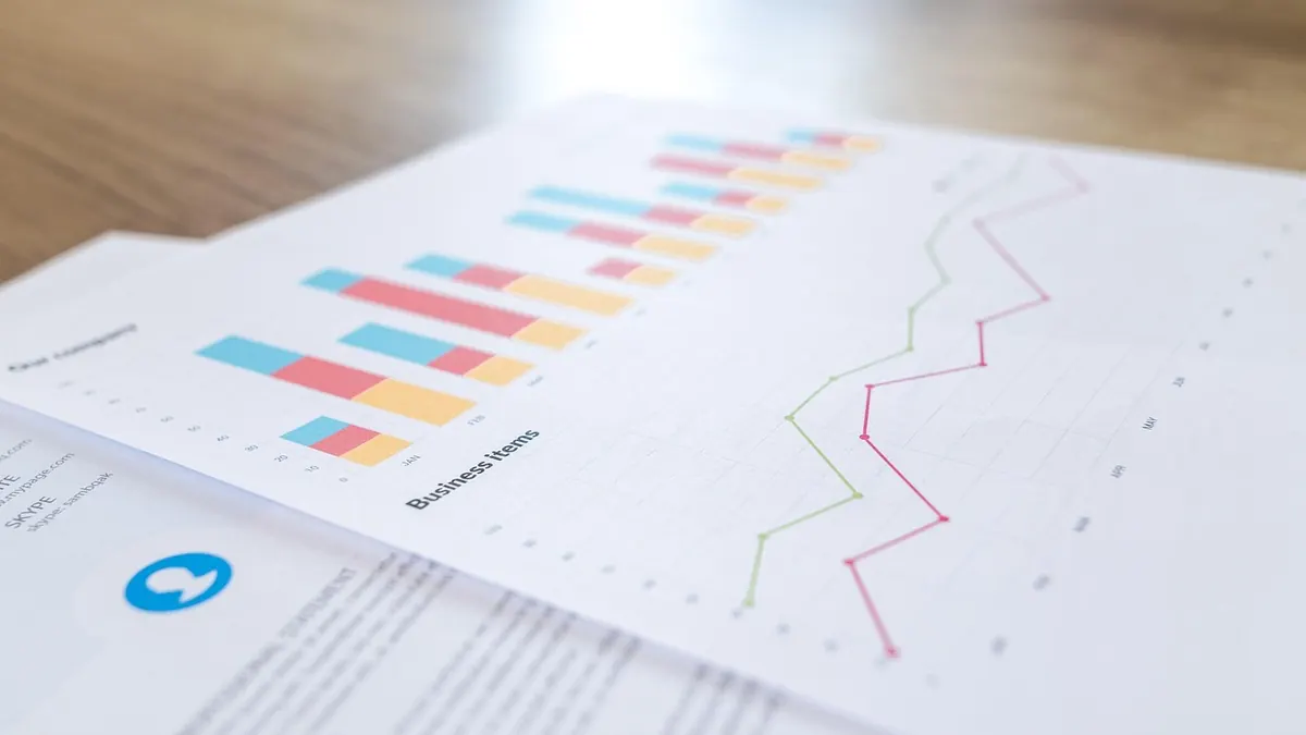 finansielle diagrammer og rapporter i fokus